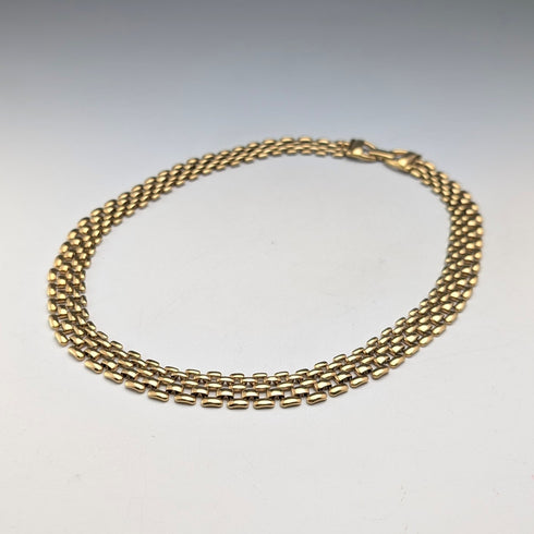 British Vintage 9ct Rold Gold Panther Link Necklace Henry Griffith & Sons Ltd